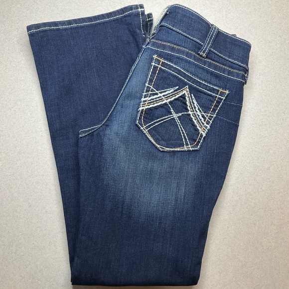 Ariat R.E.A.L. Mid Rise Stretch Whipstitch Boot Cut Jean 28 Short Ocean … - Picture 2 of 8